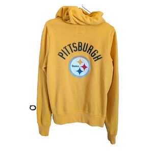 Victoria's Secret Pink 5th & Ocean Womens Hoodie L Pittsburgh Steelers NFL Zip